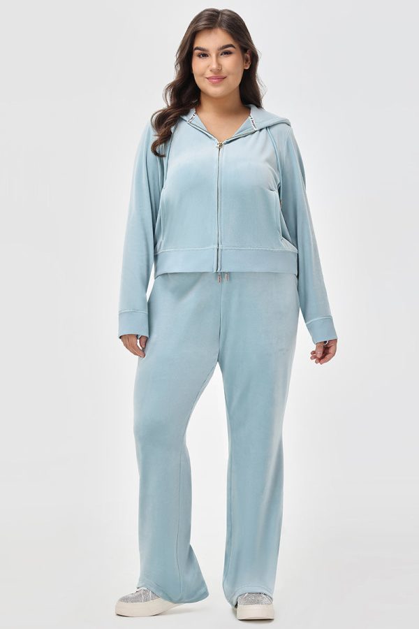 Plus-Size OG Big Bling Velour Track Pants - Image 5