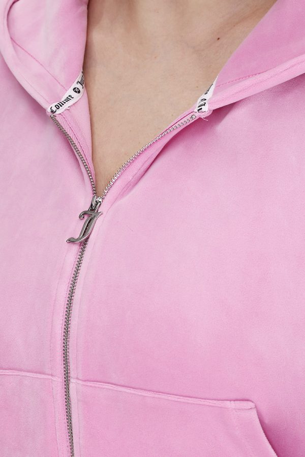 Plus-Size Velour Cropped Jacket With Side Bling - Image 6