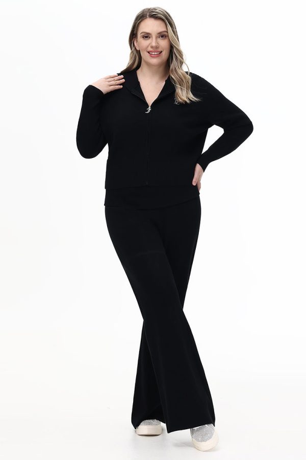 Plus-Size Small Bling Knit Cropped Jacket - Image 5