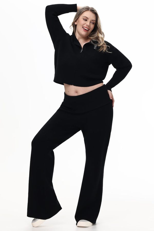 Plus-Size Small Bling Knit Cropped Jacket - Image 6