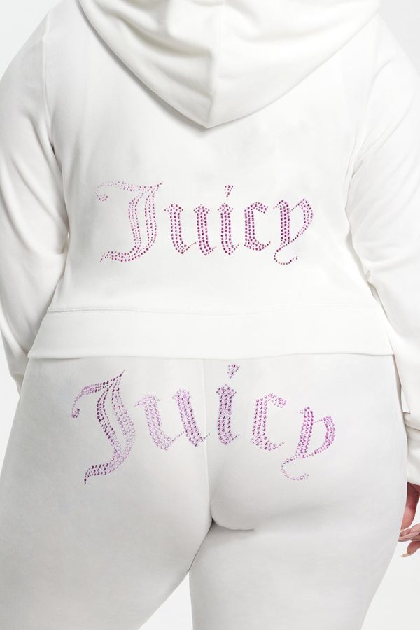 Plus-Size Technicolor Customizable Big Bling Velour Hoodie - Image 7