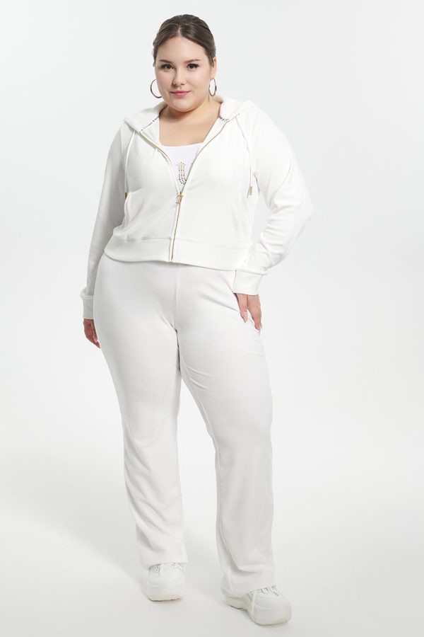 Plus-Size Technicolor Customizable Big Bling Velour Hoodie - Image 13