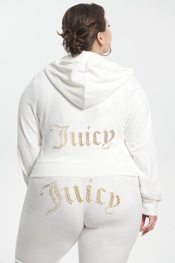 Plus-Size Technicolor Customizable Big Bling Velour Hoodie - Image 4