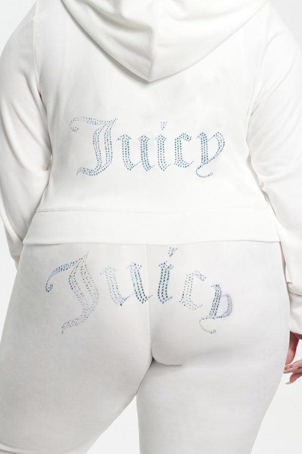 Plus-Size Technicolor Customizable Big Bling Velour Hoodie - Image 9