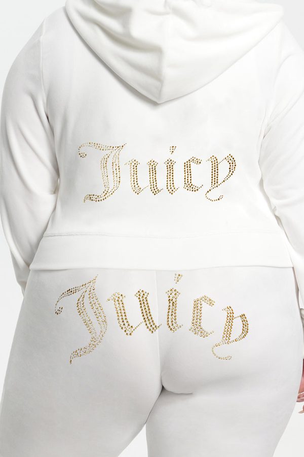 Plus-Size Technicolor Customizable Big Bling Velour Hoodie - Image 5