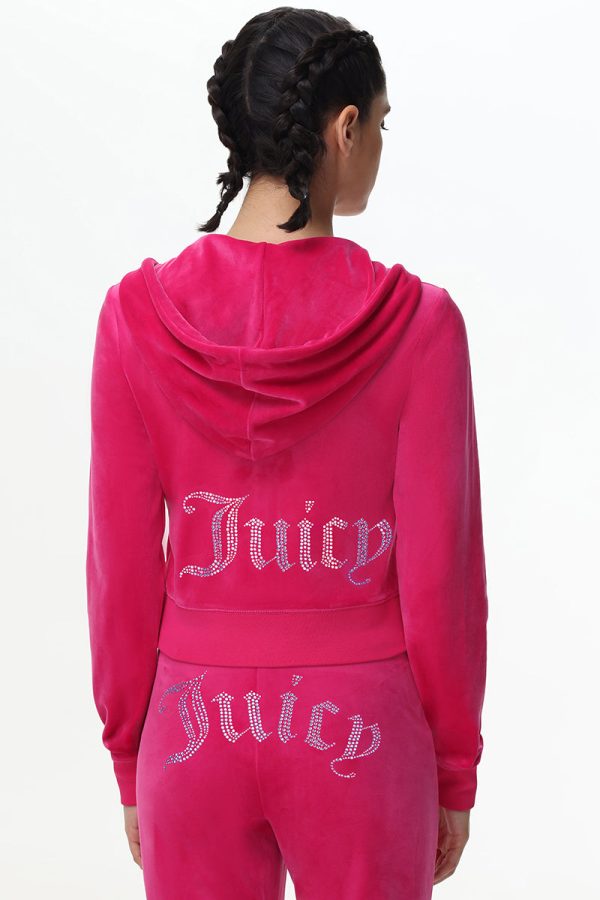 Technicolor Customizable Big Bling Velour Hoodie - Image 6