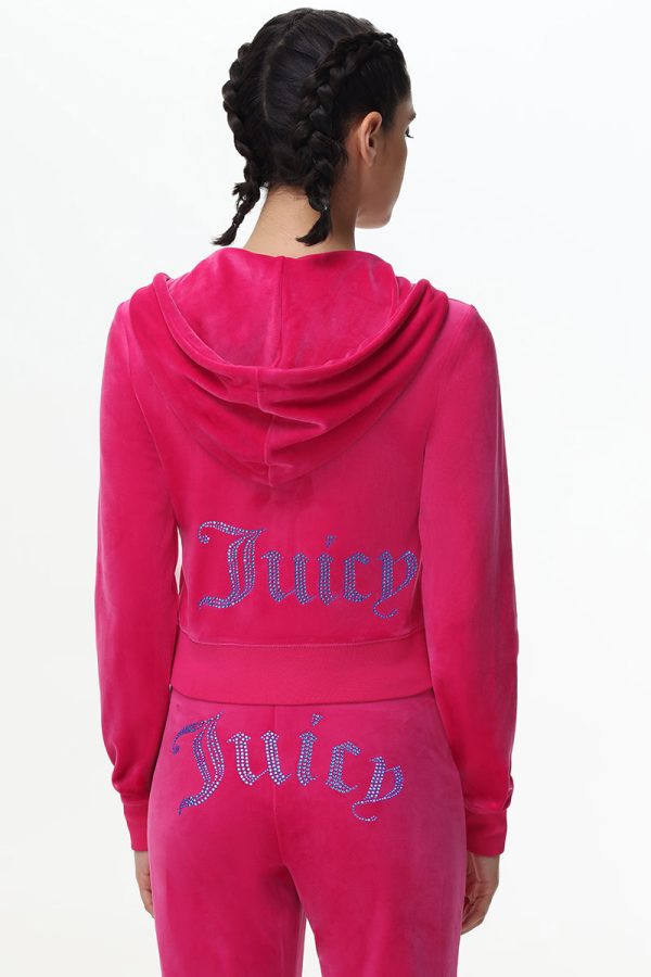 Technicolor Customizable Big Bling Velour Hoodie - Image 4