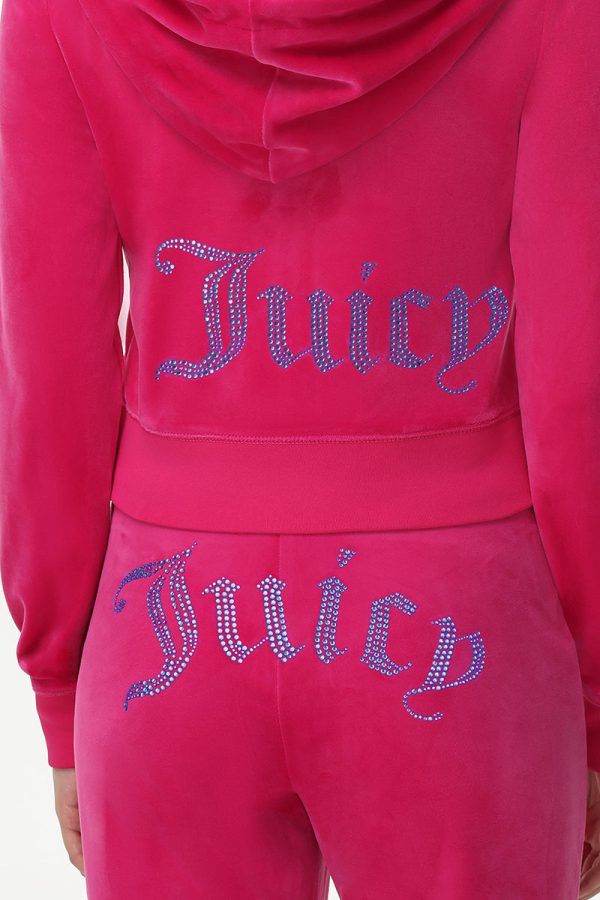 Technicolor Customizable Big Bling Velour Hoodie - Image 5