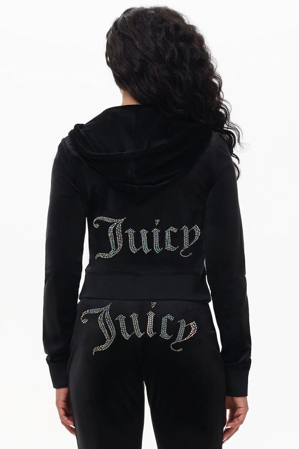 Technicolor Customizable Big Bling Velour Hoodie - Image 7