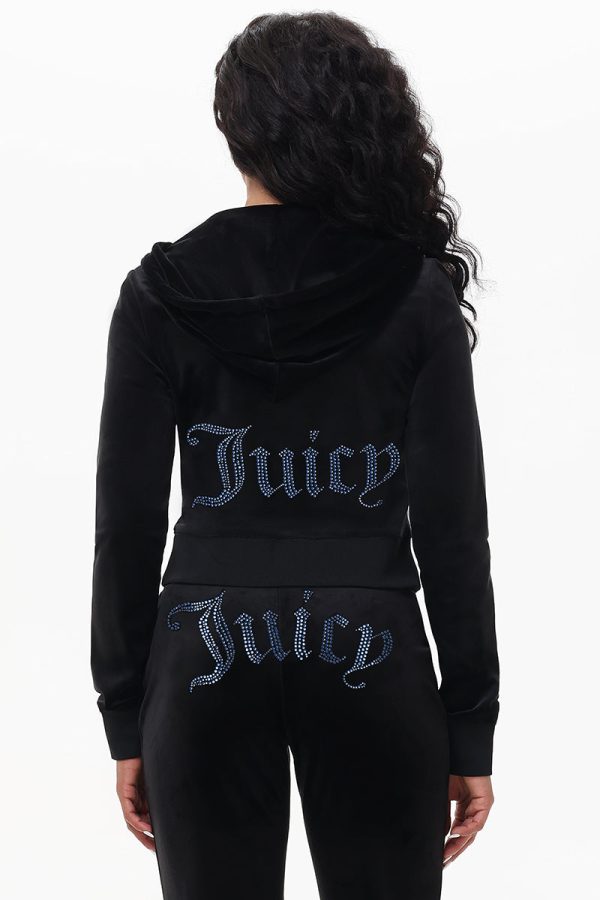 Technicolor Customizable Big Bling Velour Hoodie - Image 5