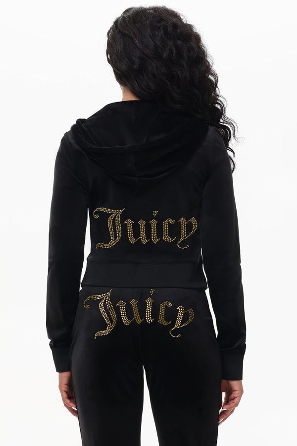 Technicolor Customizable Big Bling Velour Hoodie - Image 3