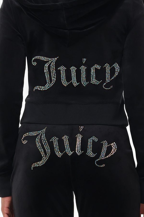 Technicolor Customizable Big Bling Velour Hoodie - Image 8