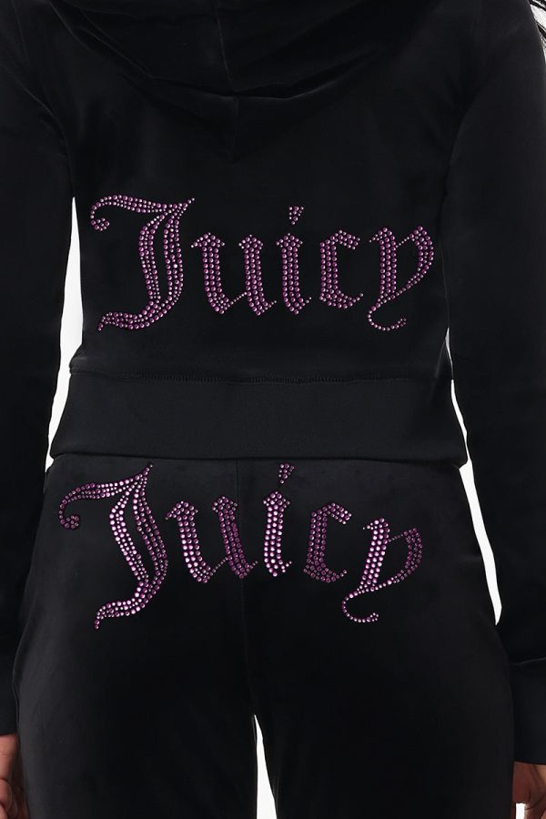 Technicolor Customizable Big Bling Velour Hoodie - Image 2