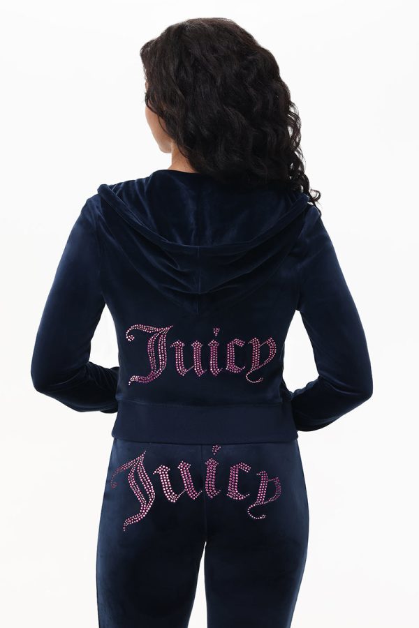 Technicolor Customizable Big Bling Velour Hoodie - Image 5