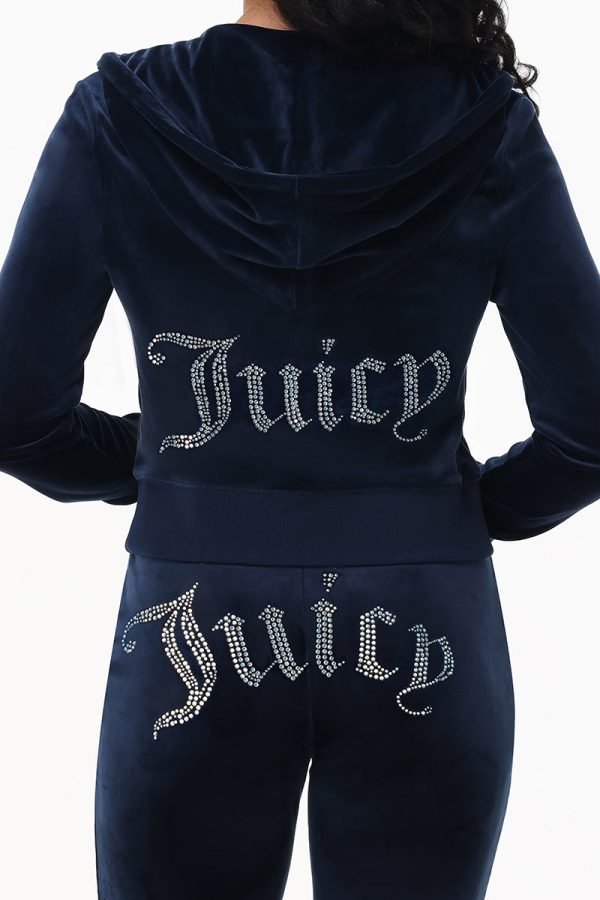 Technicolor Customizable Big Bling Velour Hoodie - Image 2