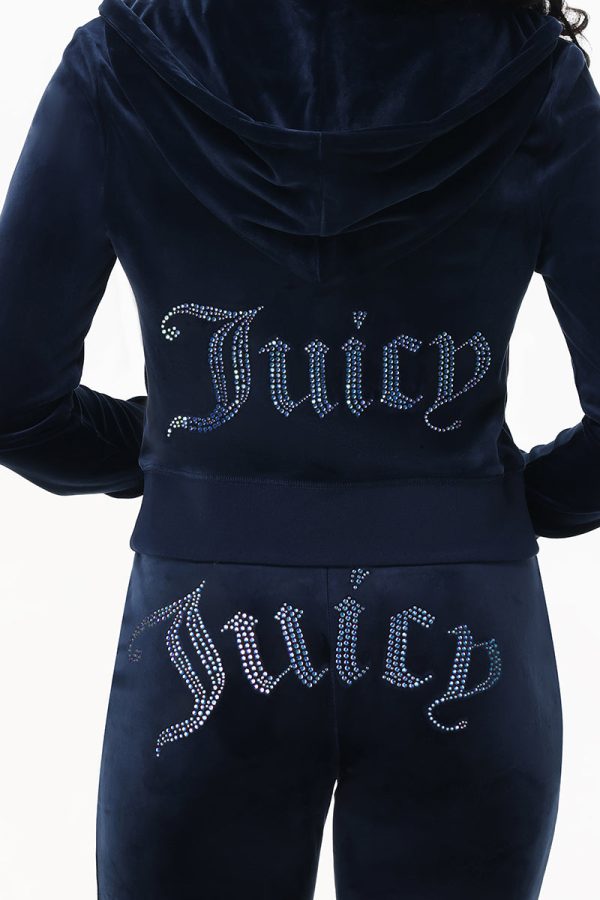 Technicolor Customizable Big Bling Velour Hoodie - Image 8