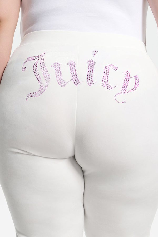 Plus-Size Technicolor Customizable Big Bling Velour Track Pants - Image 7