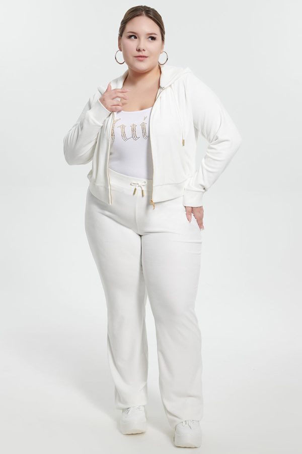 Plus-Size Technicolor Customizable Big Bling Velour Track Pants - Image 12