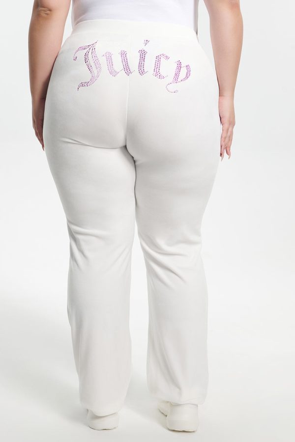 Plus-Size Technicolor Customizable Big Bling Velour Track Pants - Image 6