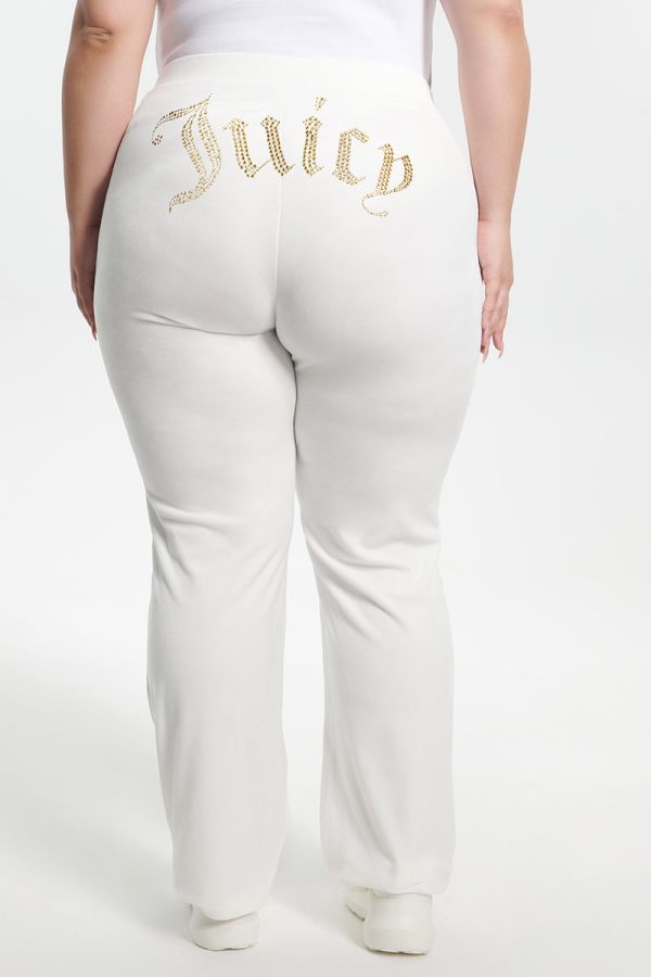 Plus-Size Technicolor Customizable Big Bling Velour Track Pants - Image 4