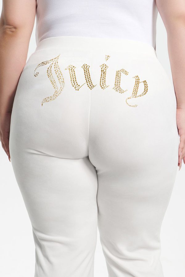 Plus-Size Technicolor Customizable Big Bling Velour Track Pants - Image 5