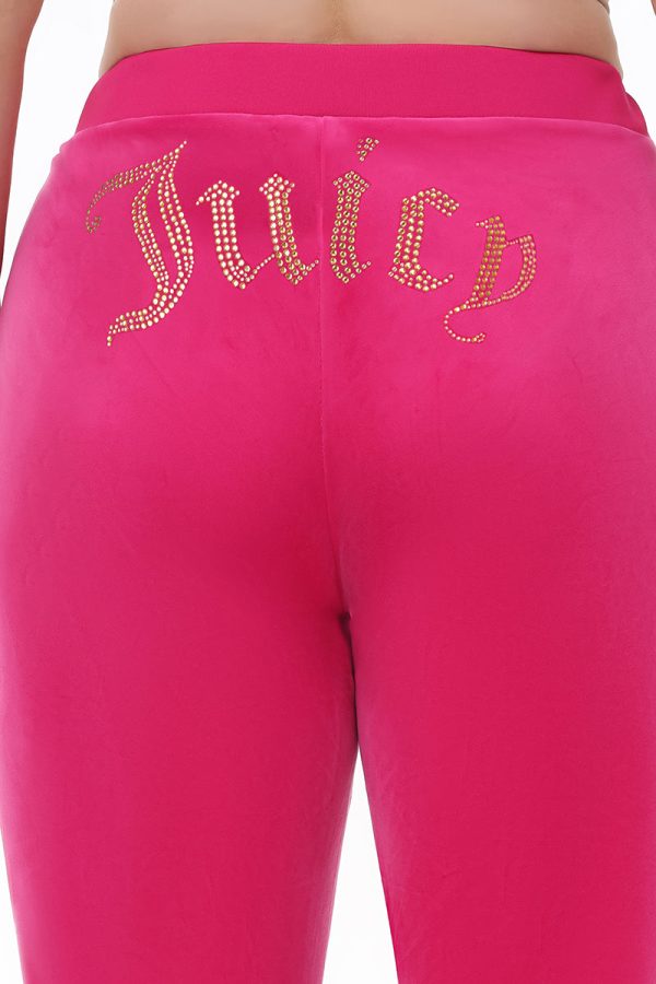 Plus-Size Technicolor Customizable Big Bling Velour Track Pants - Image 2