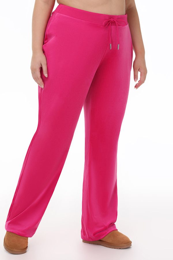 Plus-Size Technicolor Customizable Big Bling Velour Track Pants - Image 9