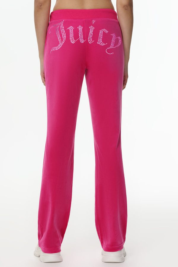 Technicolor Customizable Big Bling Velour Track Pants - Image 6
