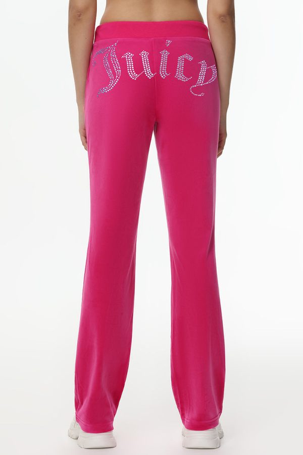 Technicolor Customizable Big Bling Velour Track Pants - Image 7