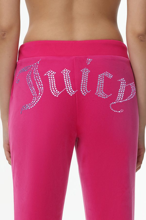 Technicolor Customizable Big Bling Velour Track Pants - Image 8