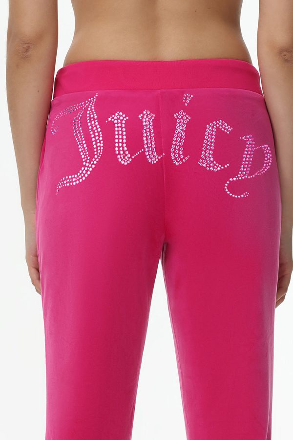 Technicolor Customizable Big Bling Velour Track Pants - Image 5