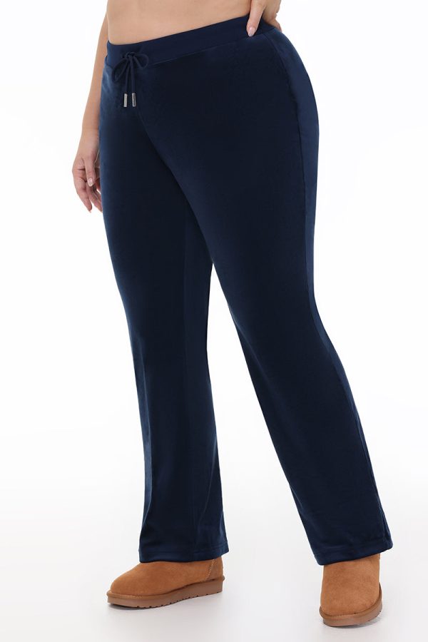 Plus-Size Technicolor Customizable Big Bling Velour Track Pants - Image 9