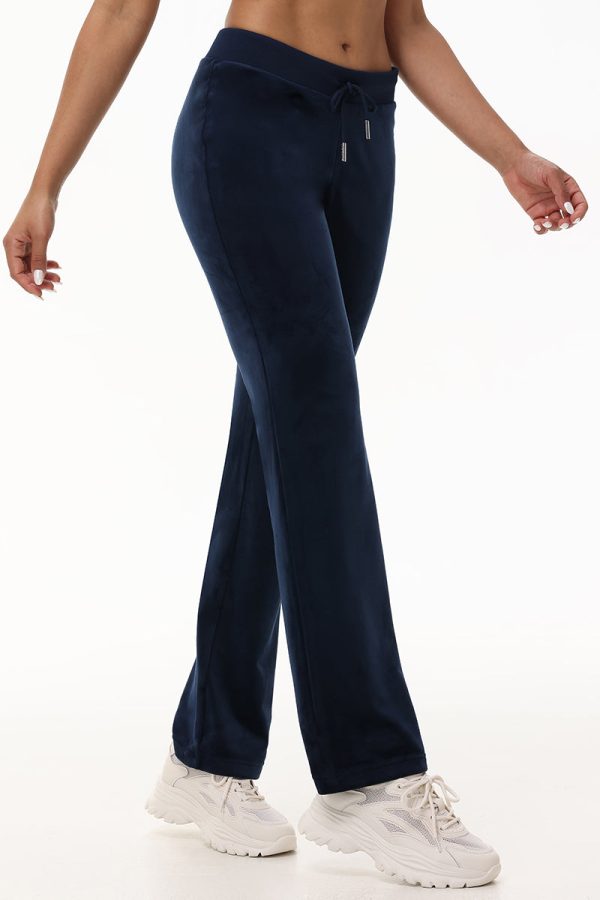 Technicolor Customizable Big Bling Velour Track Pants - Image 11