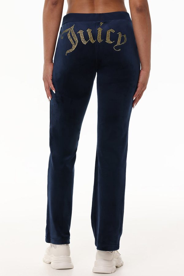 Technicolor Customizable Big Bling Velour Track Pants - Image 4