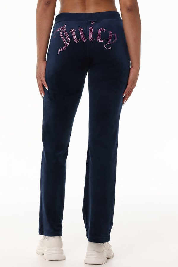 Technicolor Customizable Big Bling Velour Track Pants - Image 7