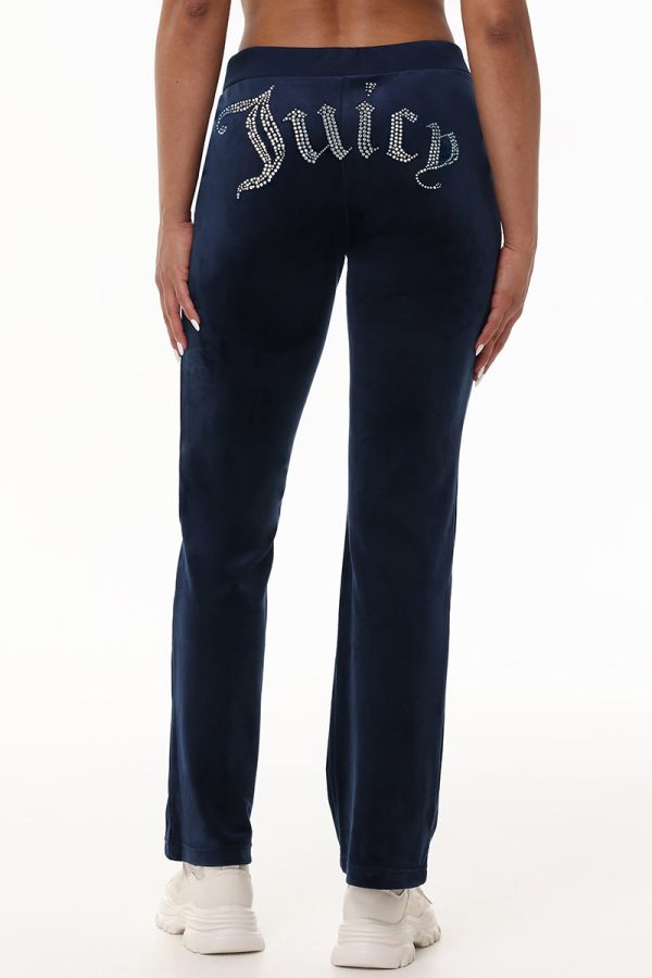 Technicolor Customizable Big Bling Velour Track Pants - Image 2