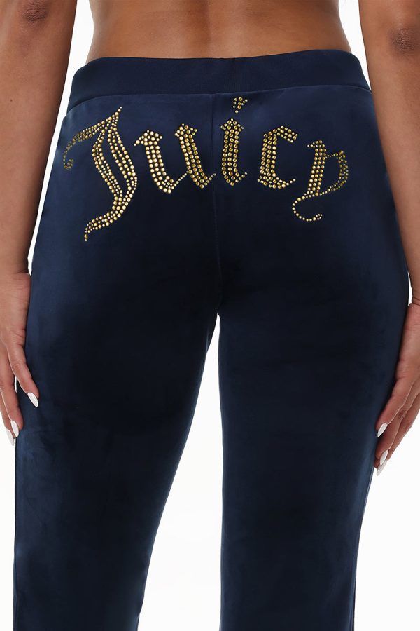 Technicolor Customizable Big Bling Velour Track Pants - Image 5