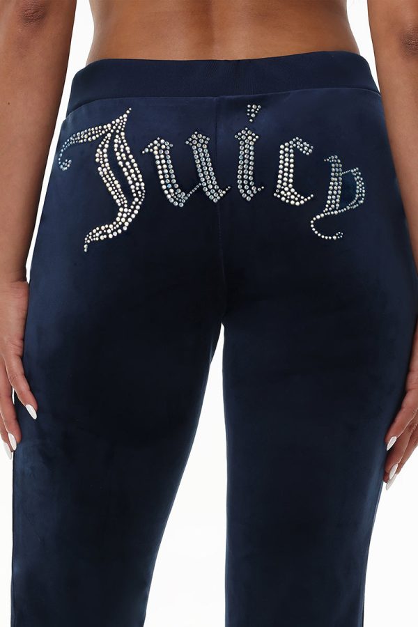 Technicolor Customizable Big Bling Velour Track Pants - Image 3
