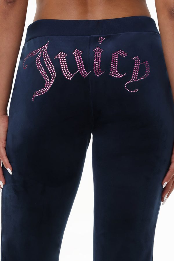 Technicolor Customizable Big Bling Velour Track Pants - Image 6