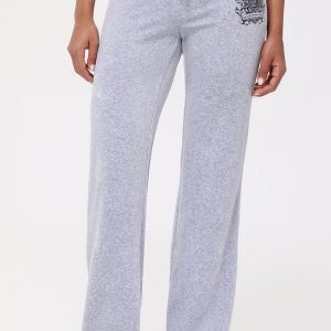 Heritage Graphic Cotton Velour Track Pants