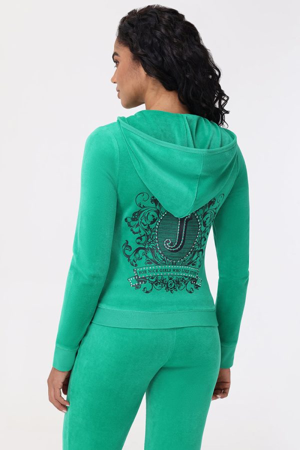 Heritage Graphic Cotton Velour Hoodie - Image 2
