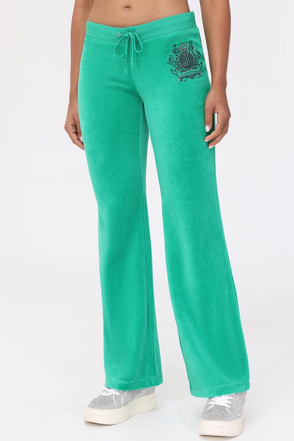 Heritage Graphic Cotton Velour Track Pants