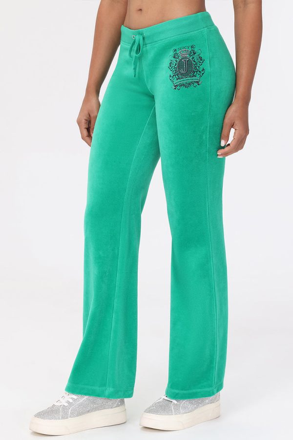 Heritage Graphic Cotton Velour Track Pants - Image 3