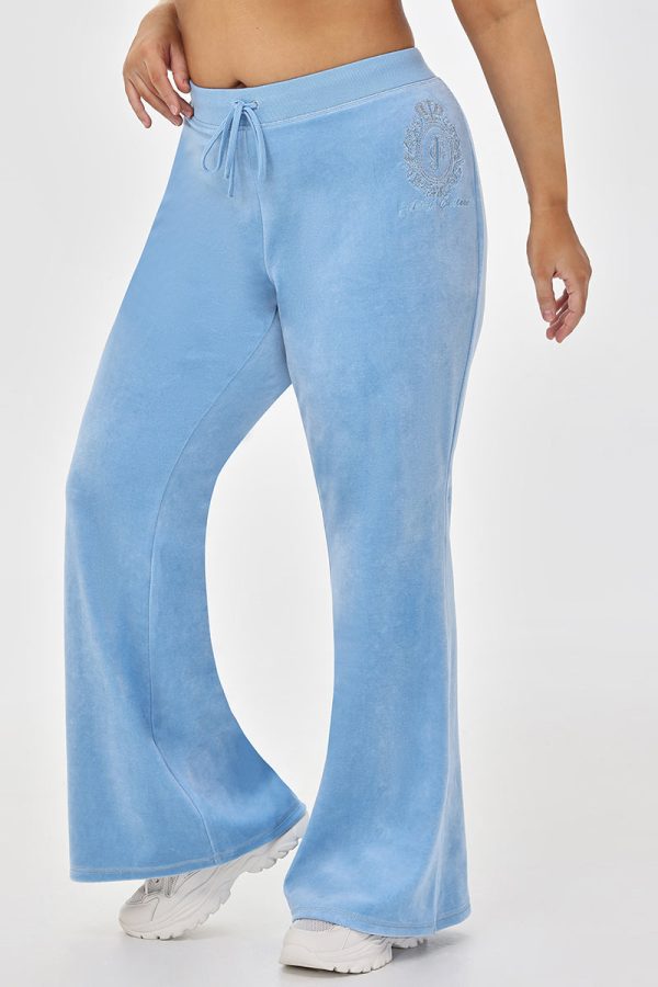 Plus-Size Crown Heritage Cotton Velour Track Pants - Image 2