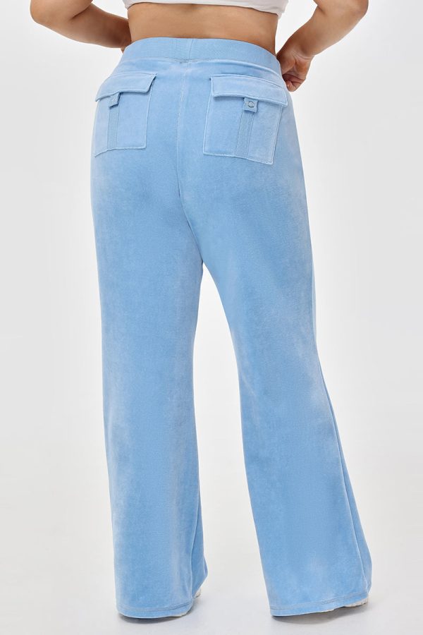 Plus-Size Crown Heritage Cotton Velour Track Pants