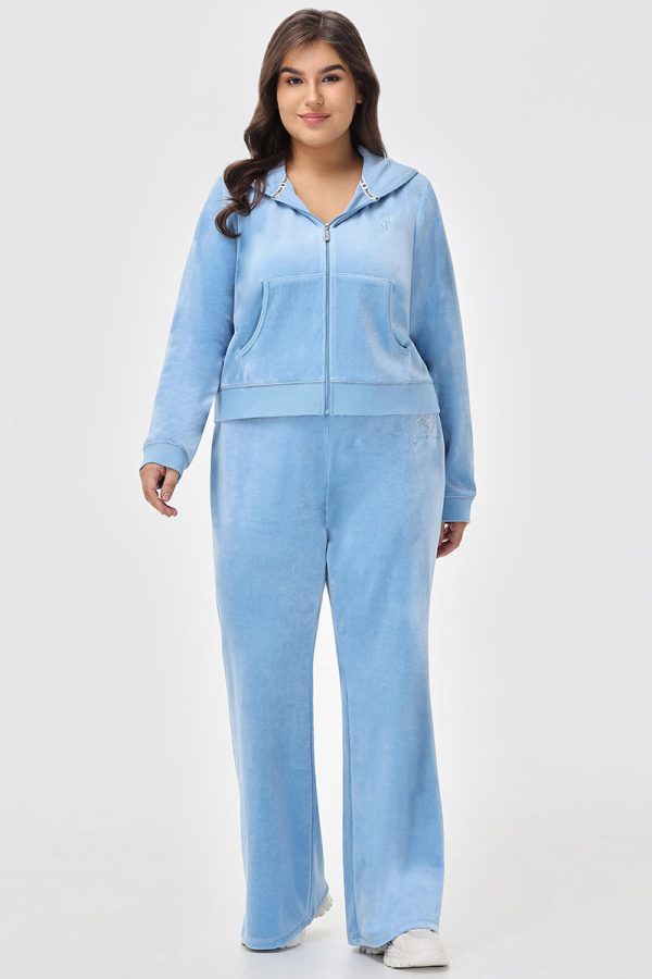 Plus-Size Crown Heritage Cotton Velour Track Pants - Image 5