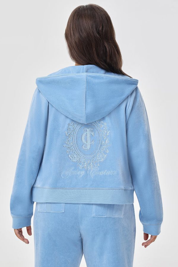 Plus-Size Crown Heritage Cotton Velour Hoodie