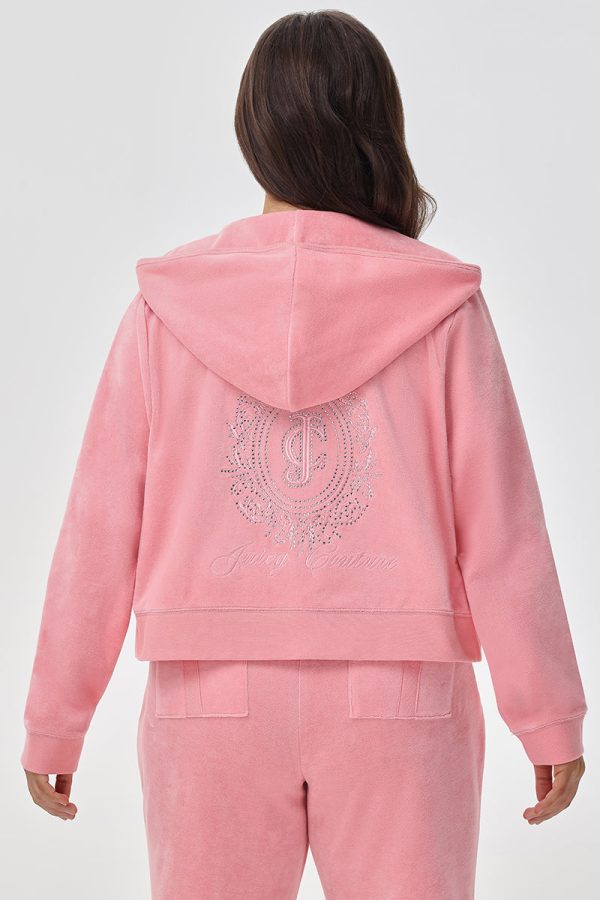 Plus-Size Crown Heritage Cotton Velour Hoodie