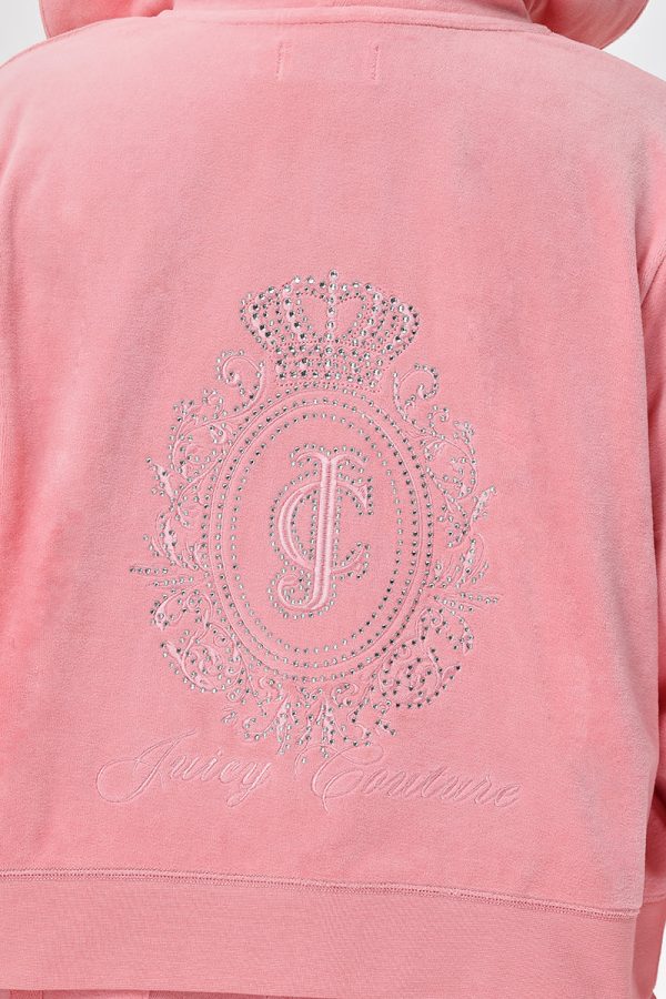Plus-Size Crown Heritage Cotton Velour Hoodie - Image 4