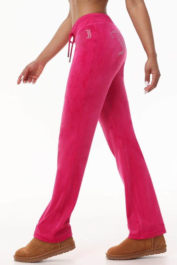 Custom Initial OG Big Bling Velour Track Pants - Image 11